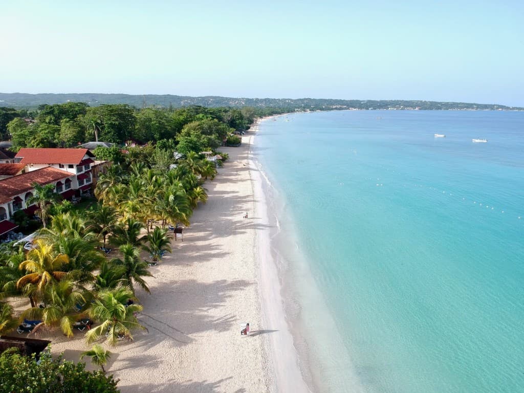 Turquoise Jamaican beach resort