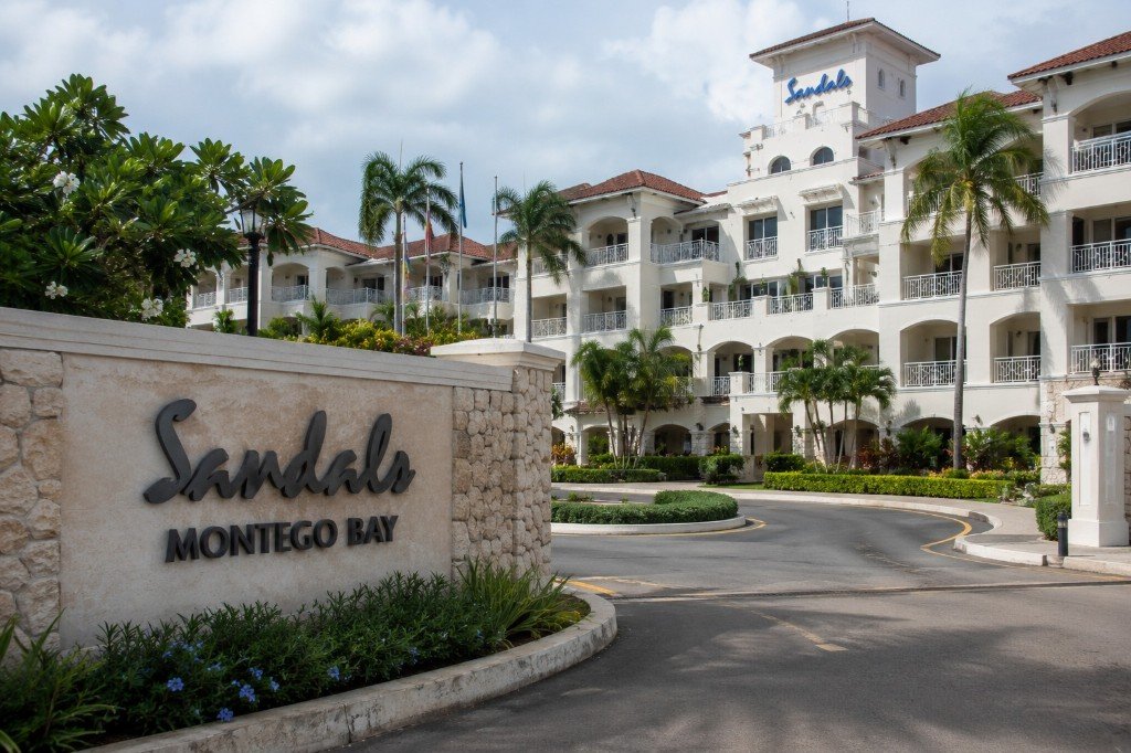 Sandals Montego Bay luxury resort entrance